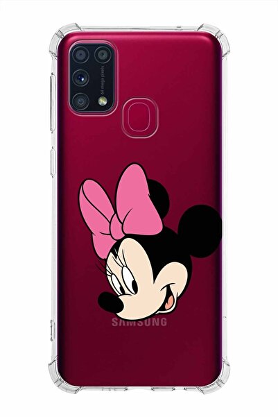 PrintiFy Samsung Galaxy M31 Köşe Korumalı Antişok Kapak Minnie Mouse Tasarıml...