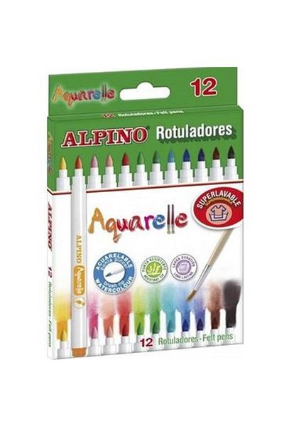 Alpino Yayıncılık Alpino Felted Paint Pen Reversible Brush Tip 12 Pack Ar800186