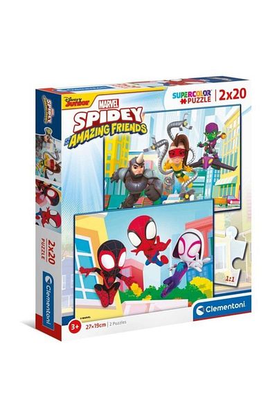 CLEMENTONI Spidy and His Amazing Friends 24794 - 2X20 Piece Puzzle