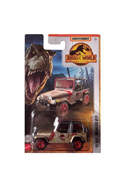 Matchbox 1:64 Jurassic World Tekli Araçlar 93 Jeep Wrangler 29 Hbh07