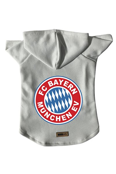 Monopetz سويت شيرت من الصوف بغطاء للرأس للكلاب والقطط - أبيض بايرن ميونخ - مق...