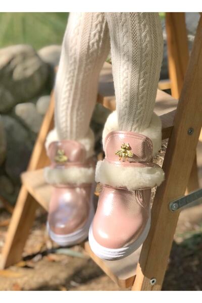 Surpie Shoes Kürk Detaylı Ortopedik Kız Çocuk Bot