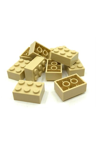 LEGO Accessory Moc Custom Creator Brick 2 X 3 Brick Tan Tan 4 Pieces Will Be Sent