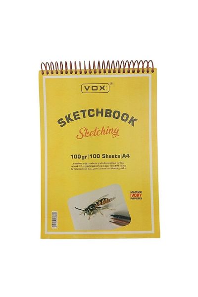 VOX Art Sketchbook Sketch Notebook A4 100gr 100 Sheets Ivory Cream