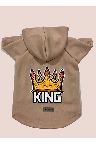 Monopetz Hooded Fleece Sweatshirt Dog And Cat Outfit & Dress - Powder King