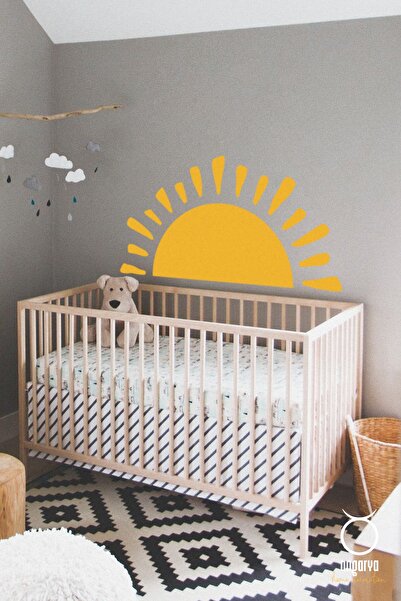 ANGARYA Modern Stil, Güneş Temalı Çocuk Odası Dekorasyonu Duvar Sticker