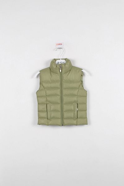 incity Girl's Green Puffer Vest