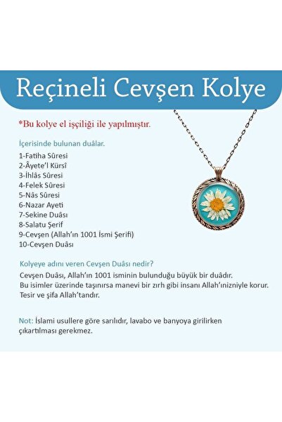 Hayrat Neşriyat Deniz Yıldızı El Işi Otantik Reçine Kolye Cevşen (1770-2)