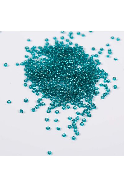 yfhobi 50 Grams - Small Size Sand Beads, 1.5 Mm, Jewelry Making Beads, Transparent Petrol Green Color, K79