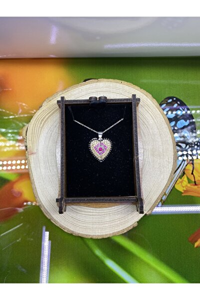 Değerli Gümüş D.g. 925 Ayar Gümüş Zirkon Taşlı Açılır Kapanır Kalp Isimli Kolye