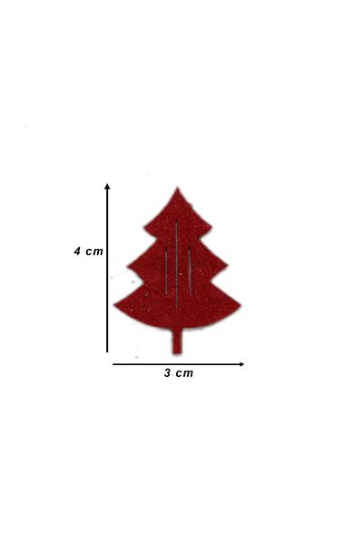 roco paper Christmas Tree Decoration Set - 20 Pieces Glitter Felt Gift Package, 4X3 cm Kç001