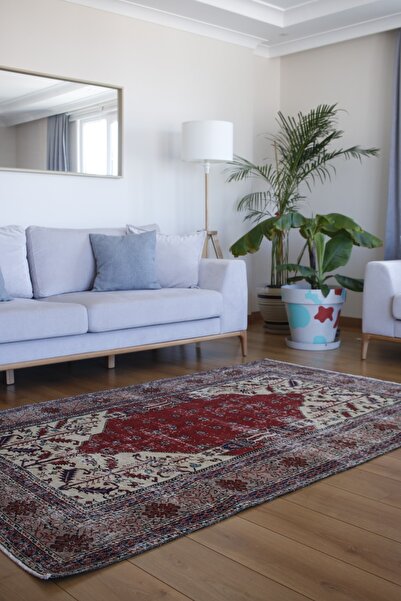 Loop Rugs El Dokuması Eskitme Vintage Organik Yün - Pamuk Etnik Türk Halısı -...