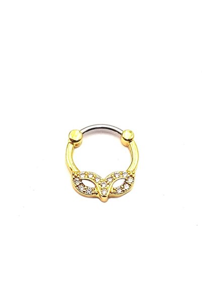 Welch Çelik Taşlı Halka Burun Hızma Kedi Piercing