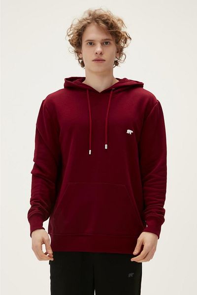 Bad Bear Badbear Longstory Hooded Claret Red Men's Sweatshirt Lava