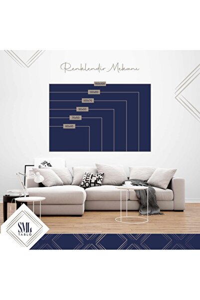 SML TABLO Çizgisel Ağ Öpüşen Çift Aşk Love Yatay Kanvas Tablo