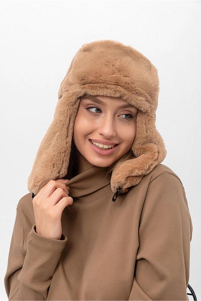 Saria Moda Faux Fur Snow Beret with Headphones/hat