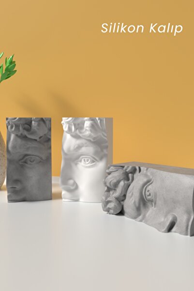 Cageartstudio Dekoratif David Yüzü Heykeli Silikon Kalıp - Mum Ve Heykel Yapı...