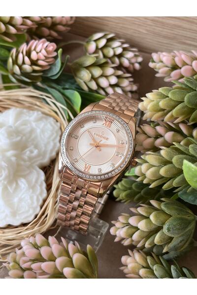 Essence Rose Gold Waterproof Jewelled Wristwatch