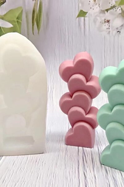 Cageartstudio Kalp Mum Silikon Kalıp - Mum Yapım Malzemeleri