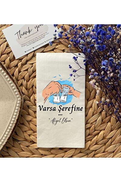 Rima Reklam 20'li Lüks Kağıt Sunum Peçetesi "varsa Şerefine"