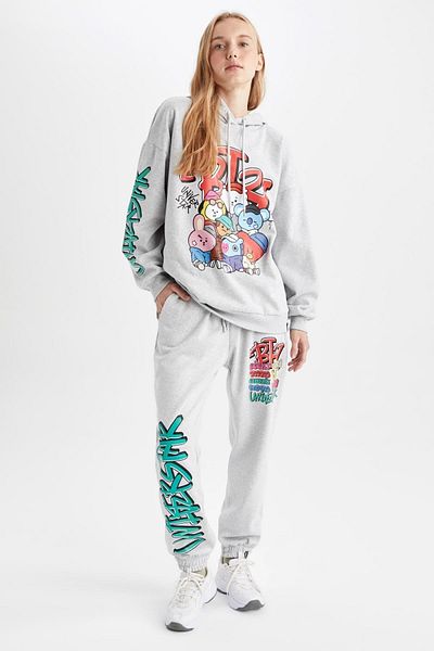 DeFacto Cool φούτερ Bt21 Oversize Fit Hooded