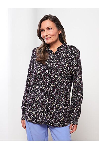 LC Waikiki Γυναικείο πουκάμισο βισκόζης με μοτίβο μακρυμάνικο