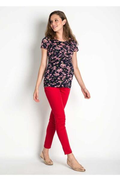 GEBE Breastfeeding Featured Floral Printed Maternity Blouse Cell