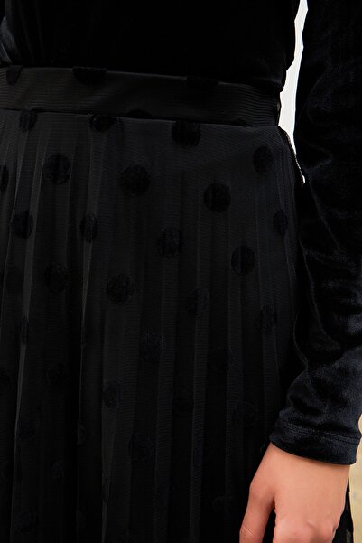 Gusto Πουά Τούλι Φούστα Μαύρη