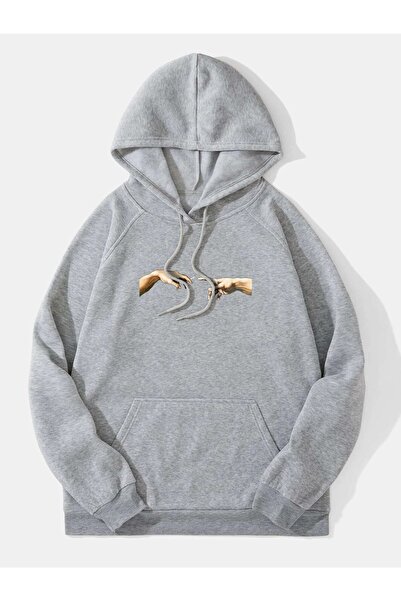 DAXİS Sportwear Company Printed Unisex Oversize Hooded Sweatshirt