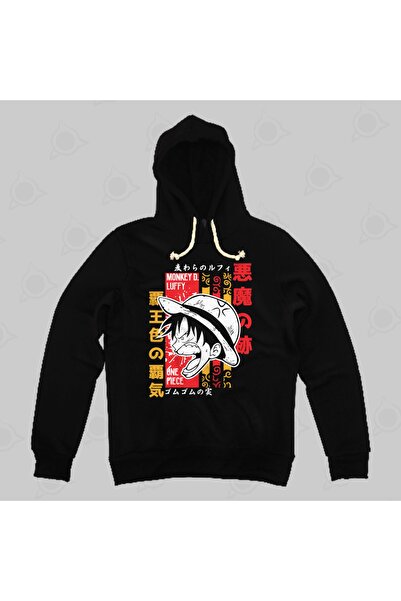 Built By Crazy Hanorac cu glugă unisex One Piece Lufy