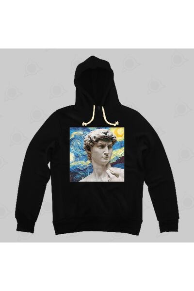 Built By Crazy Hanorac cu glugă unisex David Michelangelo Starry Night