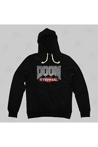 Built By Crazy Hanorac cu glugă unisex Logo Doom Eternal