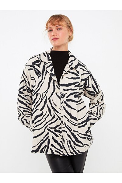 LC Waikiki Patterned Long Sleeve Women's Shirt Jacket