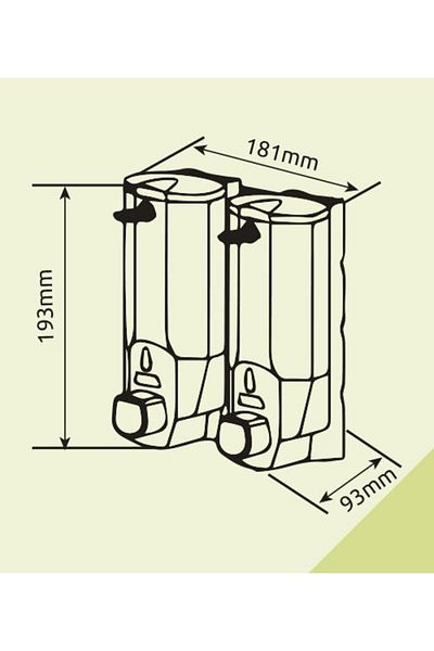 Omnipazar Xinda Zyq138sg Dozator de săpun lichid și șampon 2 bucăți argintiu 2x380 ml