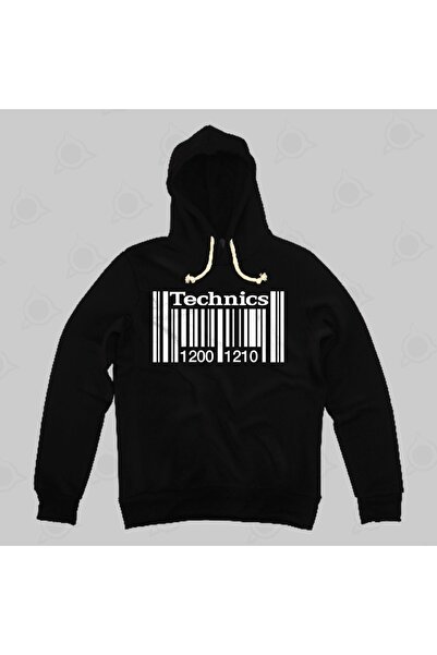 Built By Crazy Hanorac cu glugă unisex Technics Barcode