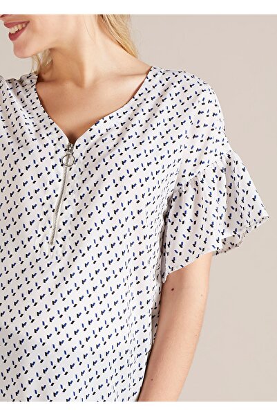 GEBE Zipper Detailed Maternity Blouse Wilma