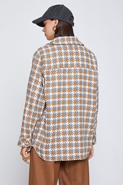 Koton Jachetă cu model Houndstooth de damă 3wak20107ew