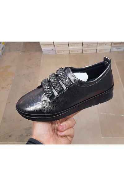 BRGL Pantofi de damă, anti-alunecare, impermeabili, ortopedici, cu elastic, din piatră de platină