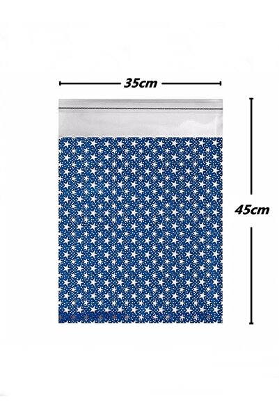 Genel Markalar 10 Adet 35x45 Cm Bantlı Metalize Hediye Poşeti Kendinden Bantlı Renkli Poşet Hediye Paketi