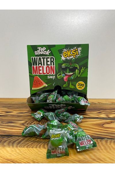 Kervan 5.4gr 200 Pieces Sour Chewing Gum Watermelon