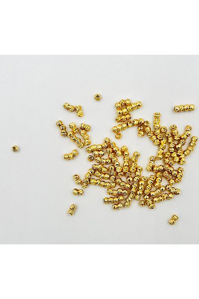 yiğit aksesuar 2.5 Mm No Darkening Gold Dorica Beads 200 Pieces