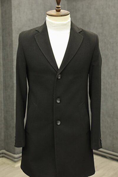 CORTEJ Erkek Slimfit Kaşe Kaban