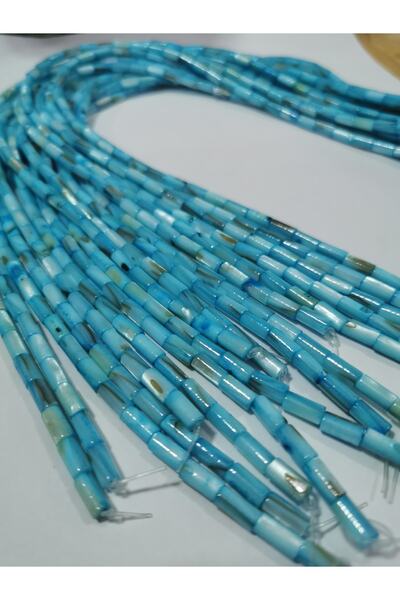 LİVZA BİJUTERİ Mavi Boru Sedef Dizisi 15x4 Mm