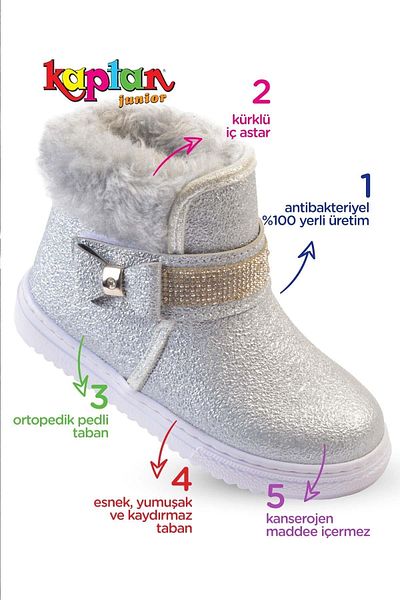 KAPTAN JUNIOR Furry Girl's Boots Bpnk 400