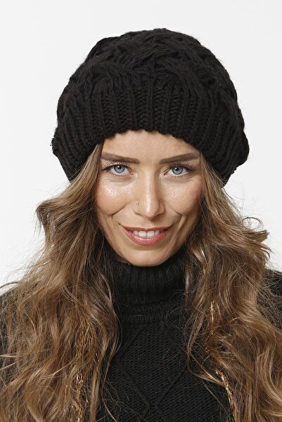 emybox Sepet Örgülü Astarlı Triko Kışlık Kadın Renkli Bere Örgülü Şapka