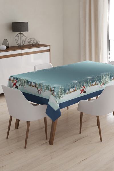 Çt Çeyizci Tekstil Christmas Patterned Tablecloth, Christmas Tablecloth, Digi...