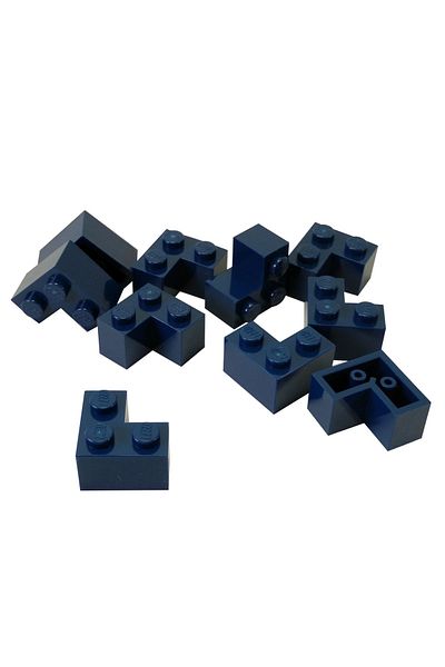 LEGO Original Accessory Custom Moc Creator Brick Corner 2 X 2 Corner Brick Navy Blue 4 Pieces to Ship