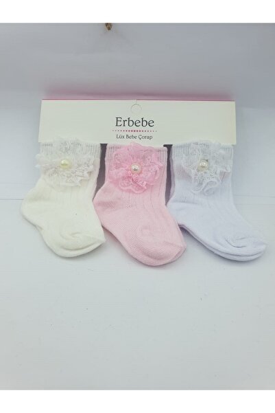KARDEŞLER BABY Fitilli Bebek Soket 3 Lü Ksesuarlı Çorap