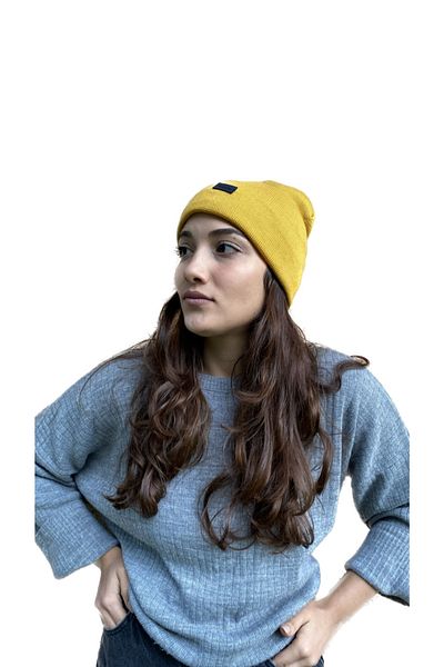 laviyonsa Basic Double Layer Thick Embroidered Beret