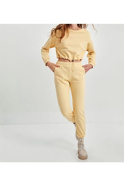 morche Pantaloni de sport Jogger pentru femei cu buzunar plat, cu talie elastică